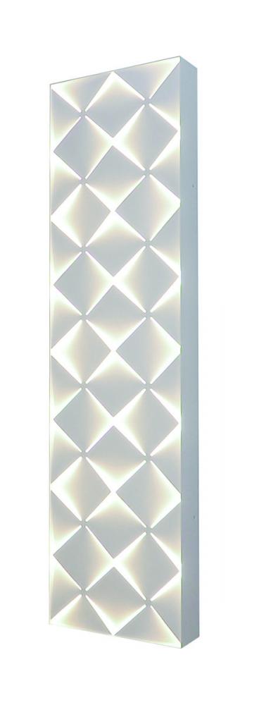 Commons - LED Tall Sconce - White Finish - White Steel Shade