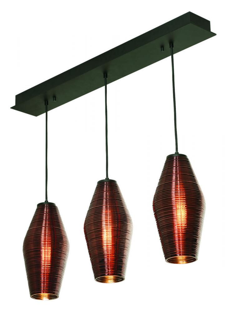 Mila 3 Light Linear Pendant