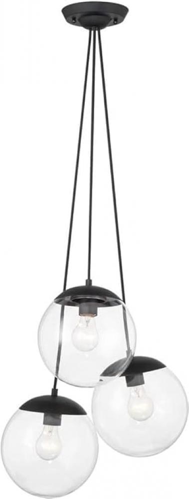 3 Light Pendant , Fixture in Metal