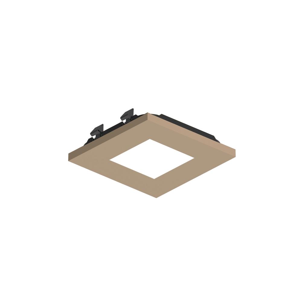 3" Apollo Square Flangeless Pinhole Trim, Wheat Diffused Finish