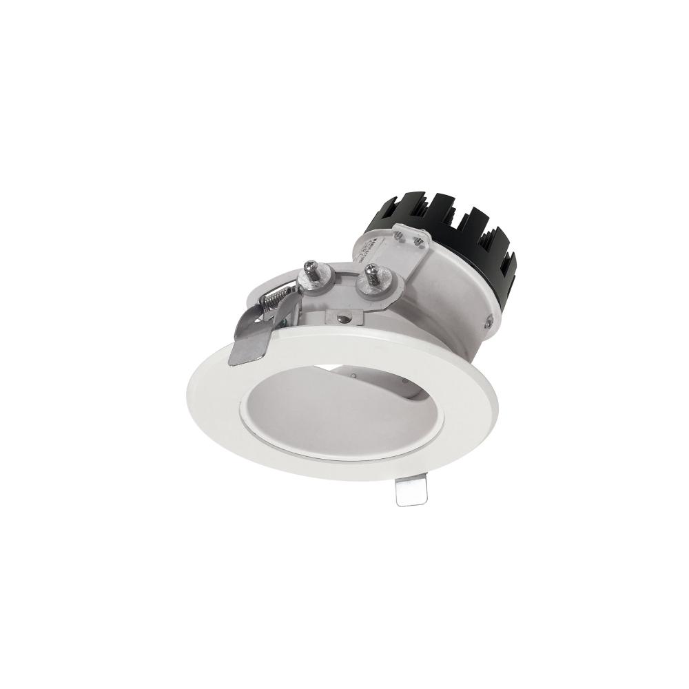 4" Sapphire III Round Adjustable Reflector, 900lm, 3000K, Spot Optic, Matte Powder White