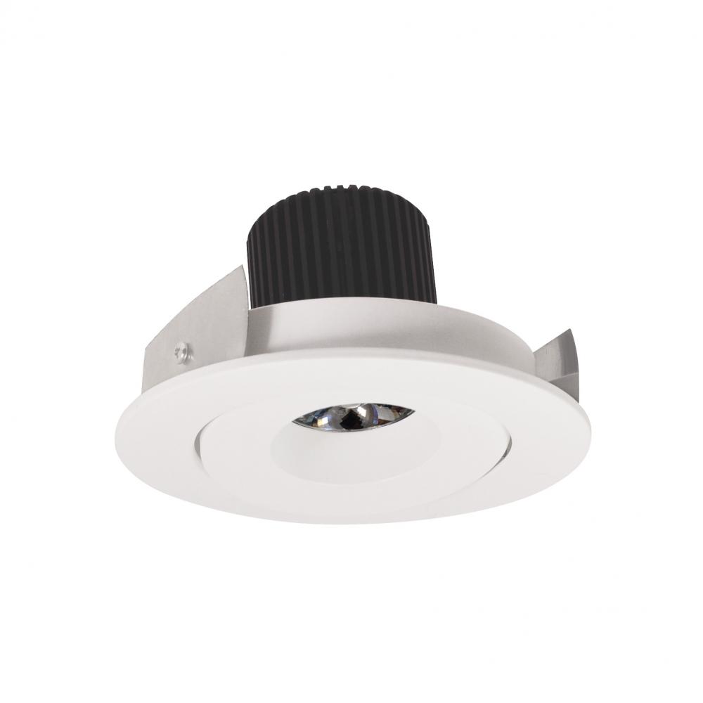 4" Iolite LED Round Adjustable Gimbal, 10-Degree Optic, 800lm / 12W, 2700K, White Finish