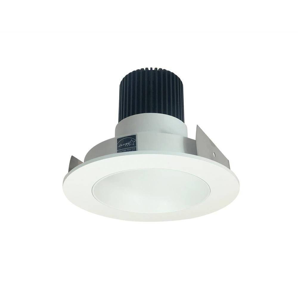 4" Iolite LED Round Reflector, 10-Degree Optic, 800lm / 12W, 3000K, Matte Powder White Reflector