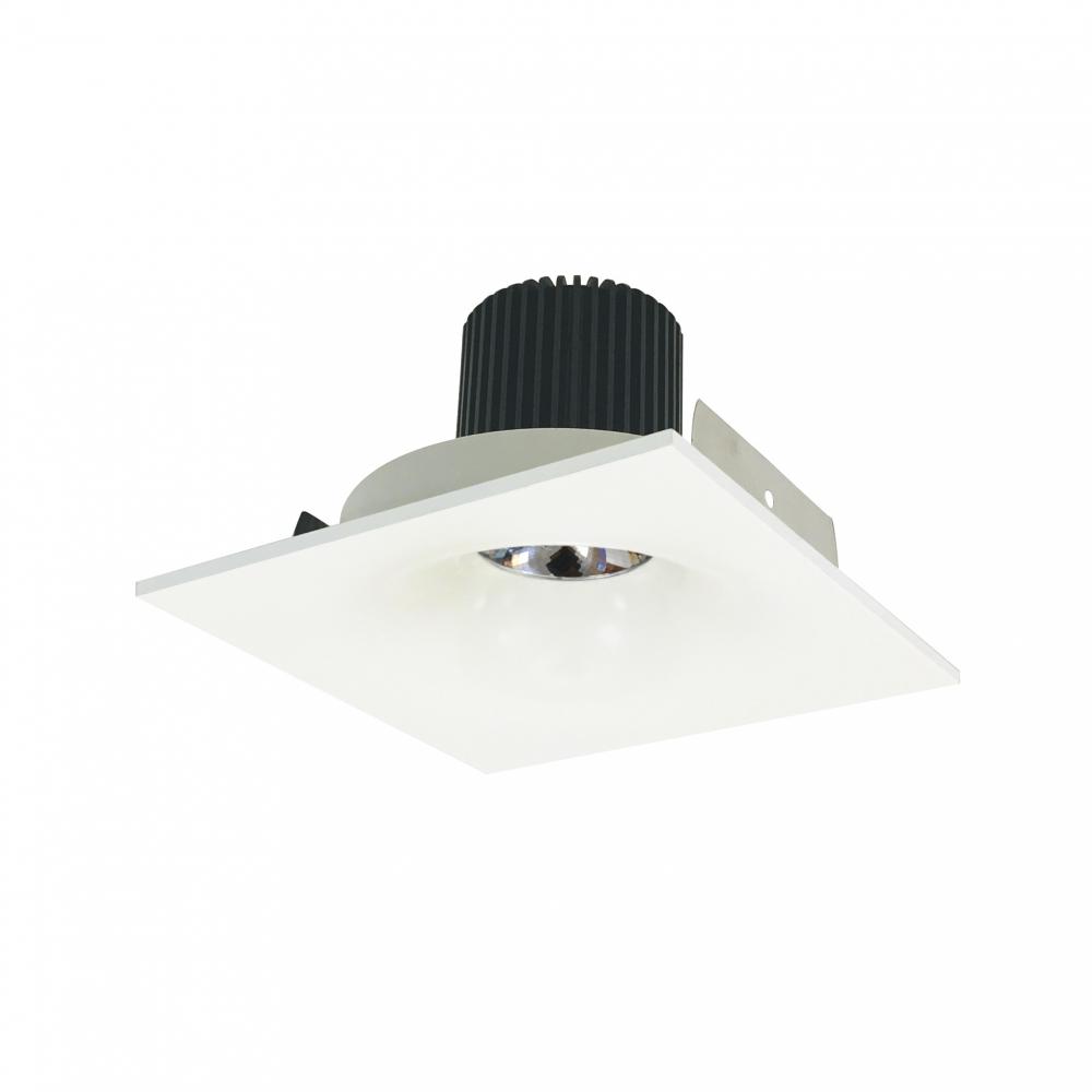 4" Iolite LED Square Bullnose, 10-Degree Optic, 800lm / 12W, 2700K, White Finish