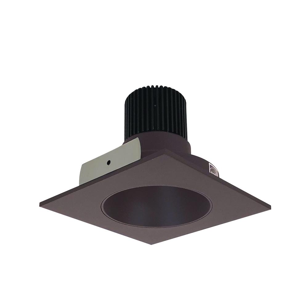 4" Iolite LED Square Reflector with Round Aperture, 10-Degree Optic, 800lm / 12W, 2700K, Bronze