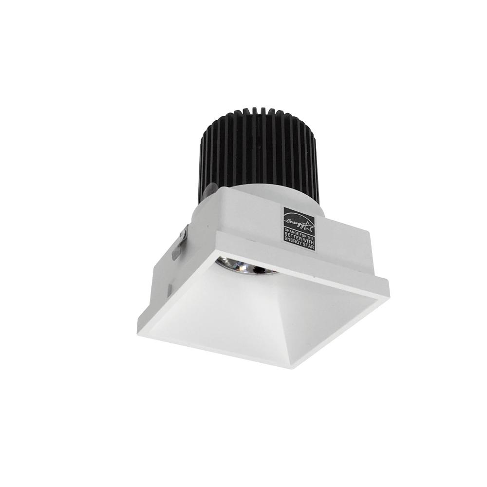 4" Iolite LED Square Trimless Downlight, 10-Degree Optic, 800lm / 12W, 3500K, Matte Powder White