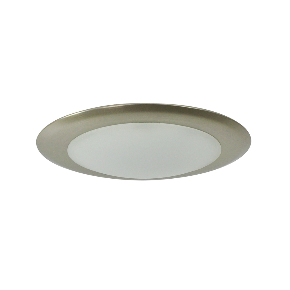 6" AC Opal LED Surface Mount, 1050lm / 15W, 3000K, Natural Metal finish