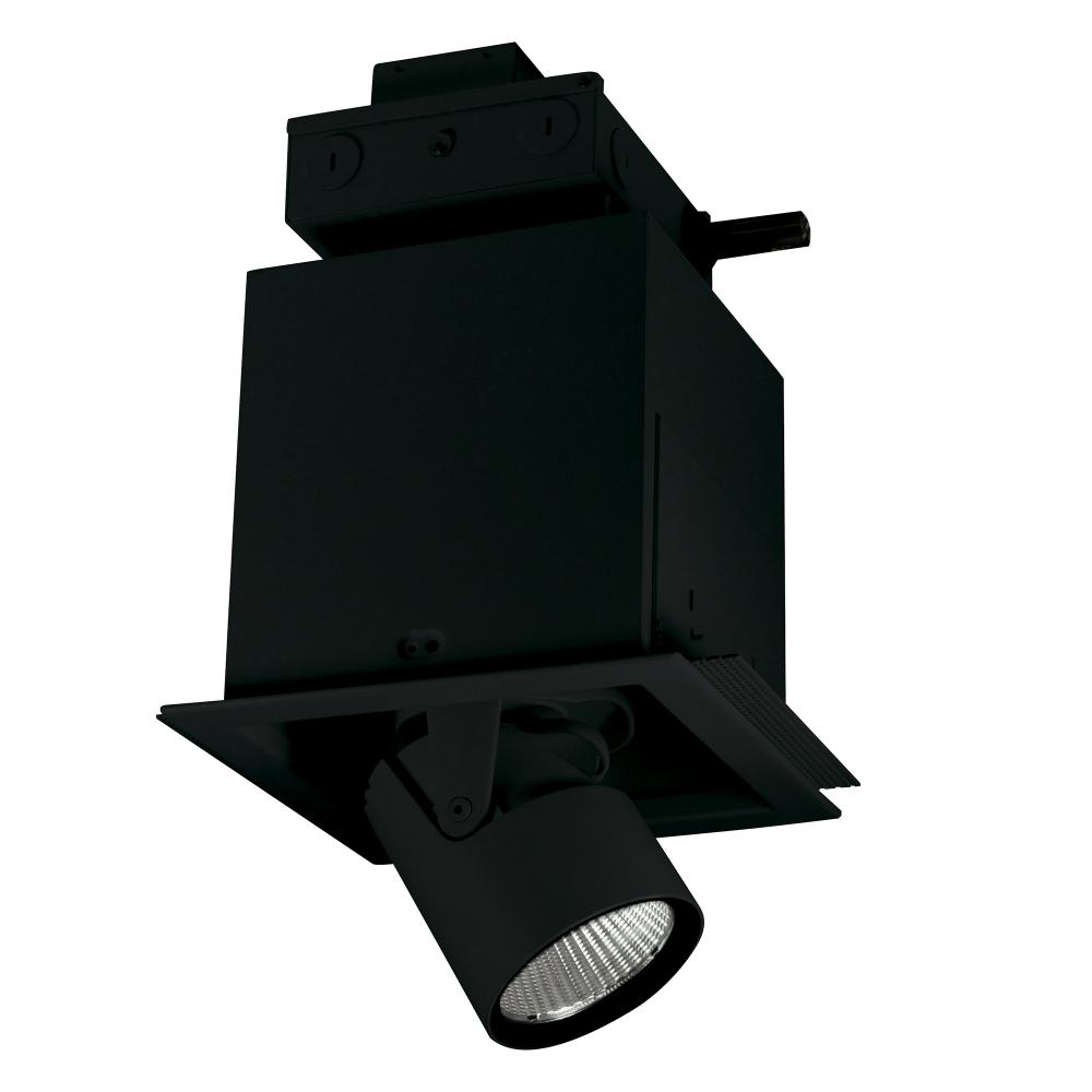 Pull-Down LED Trimless 1-Head MLS, 30W / 2100lm per Head, Flood, 3000K, Black, 277V 0-10V Dimming