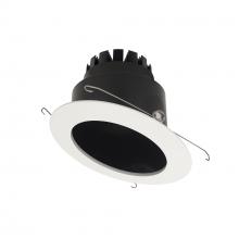 Nora NRM3-6S1L240FB - 6" Marquise III Round Slope Reflector, 1200lm, 4000K, Flood Optic, Black Reflector/White Flange