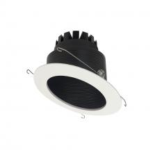 Nora NRM3-6S2L227FB - 6" Marquise III Round Slope Baffle, 1200lm, 2700K, Flood Optic, Black Baffle/White Flange