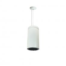 Nora NYLS3-6C1L327SC12BBW - 6" Sapphire III Cable Mount White Cylinder, Black Reflector/Black Flange, 120-277; 0-10V