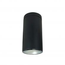 Nora NYLS3-6S1L440SC12HBB/PEM - 6" Sapphire III Surface Mount Black Cylinder, Pre-Wired for EM Driver, Haze Reflector/Black