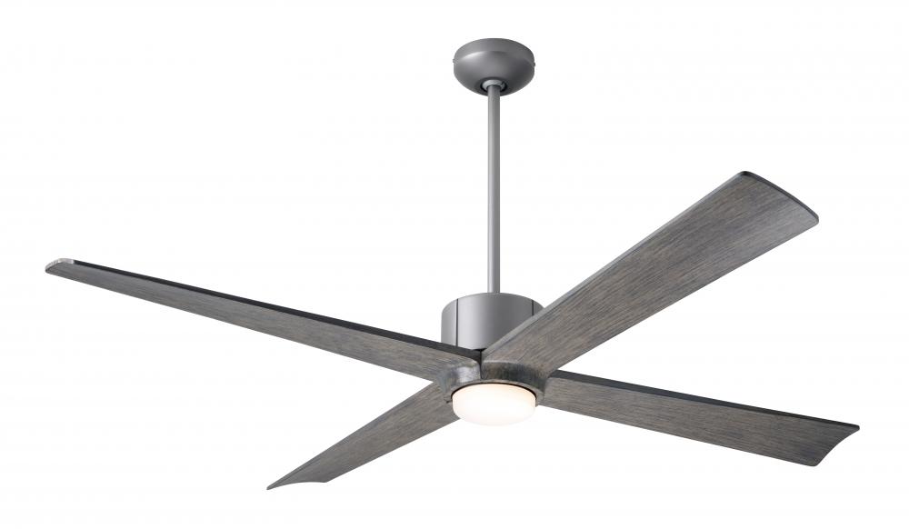 Nouveau DC Fan; Graphite Finish w/ Matte Black; 56" Graywash Blades; 17W LED; Wall Control