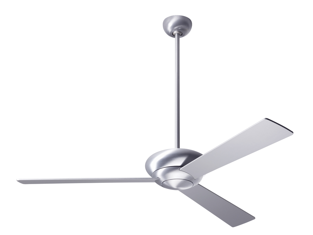 Altus Fan; Brushed Aluminum Finish; 42" White Blades; No Light; Fan Speed and Light Control (3-w