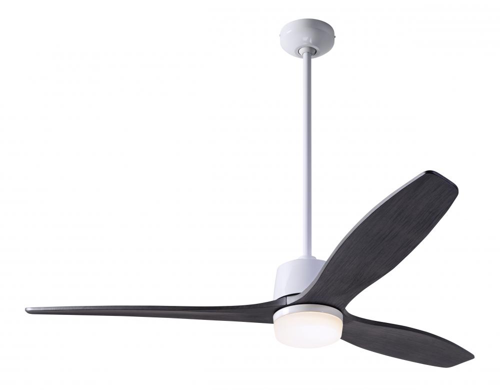 Arbor DC Fan; Gloss White Finish; 54" Ebony Blades; 17W LED; Remote Control