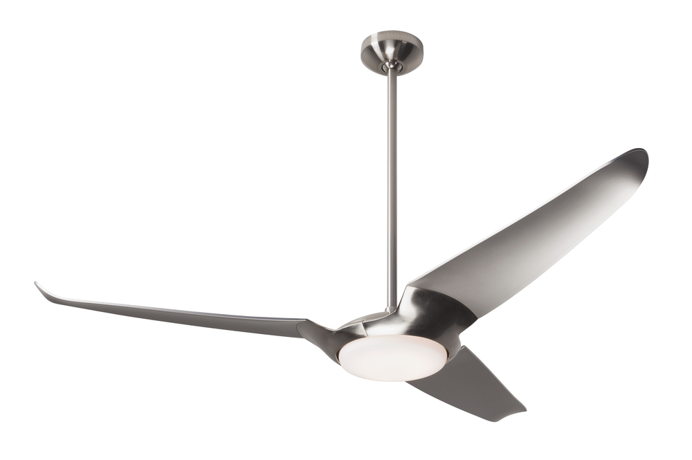 IC/Air (3 Blade ) Fan; Bright Nickel Finish; 56" Dark Blades; 20W LED; Wall Control