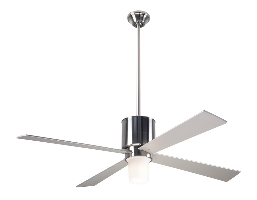 Lapa Fan; Bright Nickel Finish; 50" White Blades; 17W LED; Fan Speed and Light Control (3-wire)