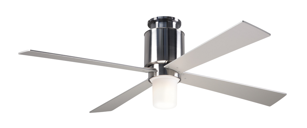 Lapa Flush Fan; Bright Nickel Finish; 50" Nickel Blades; 17W LED; Fan Speed and Light Control (3