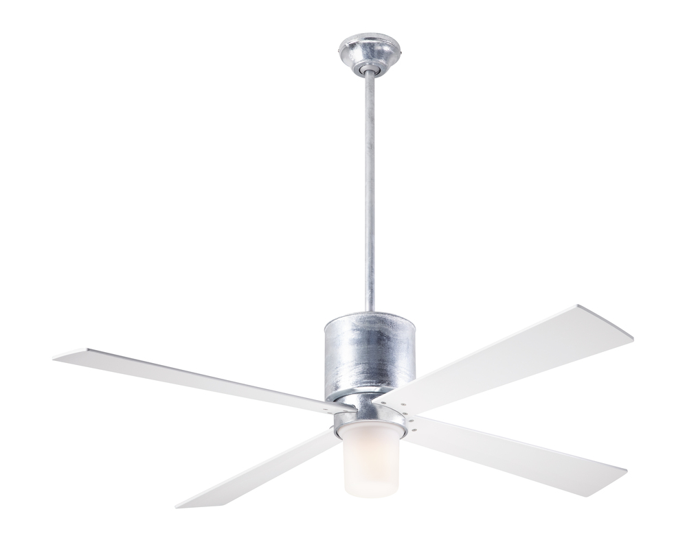 Lapa Fan; Galvanized Finish; 50" White Blades; 17W LED; Fan Speed and Light Control (3-wire)