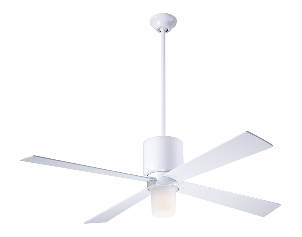 Lapa Fan; Gloss White Finish; 50" Silver Blades; 17W LED; Fan Speed and Light Control (3-wire)