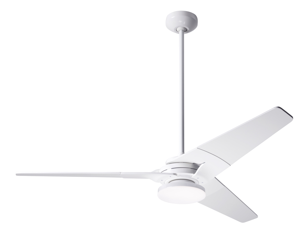 Torsion Fan; Gloss White Finish; 52" Graywash Blades; 20W LED; Fan Speed and Light Control (3-wi