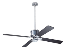 Modern Fan Co. IND-GV-50-BK-NL-WC - Industry DC Fan; Galvanized Finish; 50" Black Blades; No Light; Wall Control