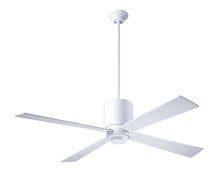 Modern Fan Co. LAP-GW-50-NK-NL-001 - Lapa Fan; Gloss White Finish; 50" Nickel Blades; No Light; Fan Speed Control