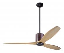 Modern Fan Co. LLX-DBCH-54-MP-NL-WC - LeatherLuxe DC Fan; Dark Bronze Finish with Chocolate Leather; 54" Maple Blades; No Light; Wall