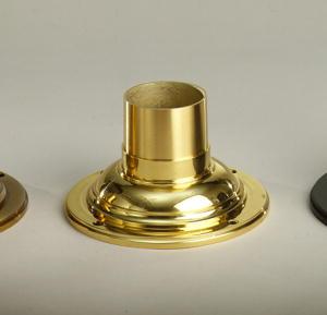 7" x 3.5" Pedestal Mount Polished Brass