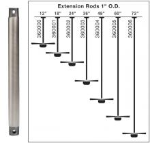 Kichler 360000WZC - Dual Threaded 12" Downrod Weathered Zinc