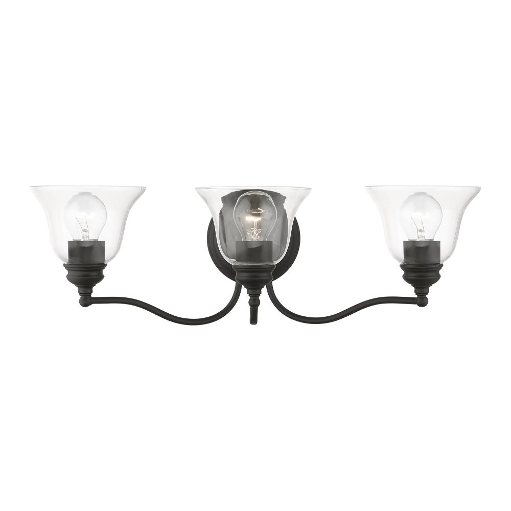 3 Light Black Vanity Sconce