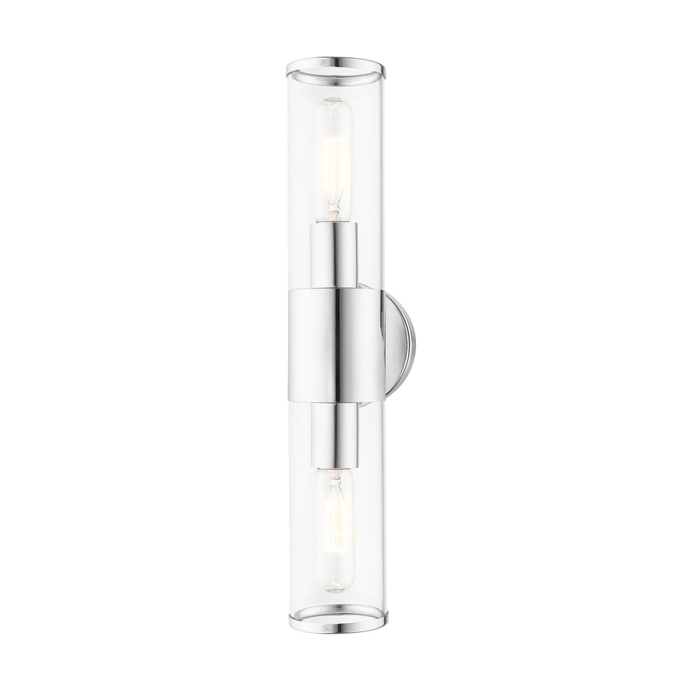 2 Lt Polished Chrome ADA Vanity Sconce