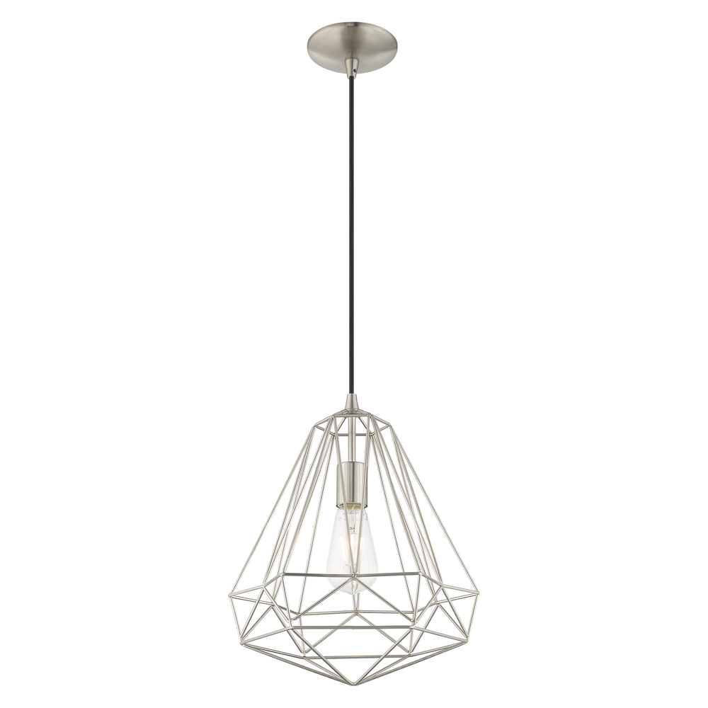 1 Lt Brushed Nickel Mini Pendant