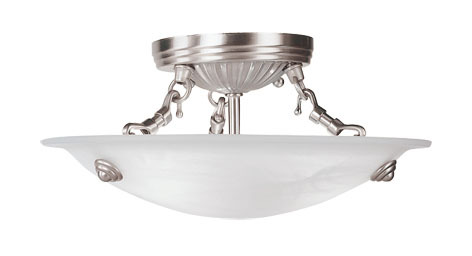 3 Light Brushed Nickel Ceiling Mount