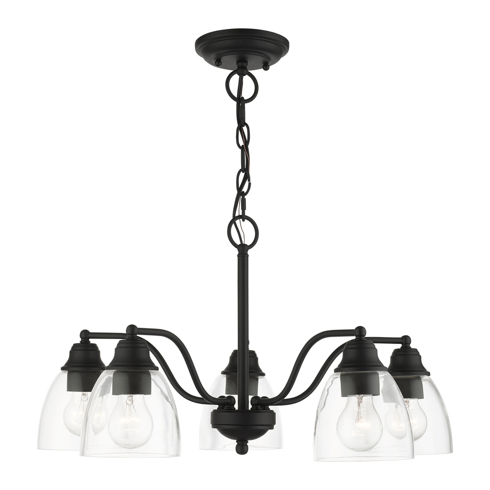 5 Lt Black Chandelier