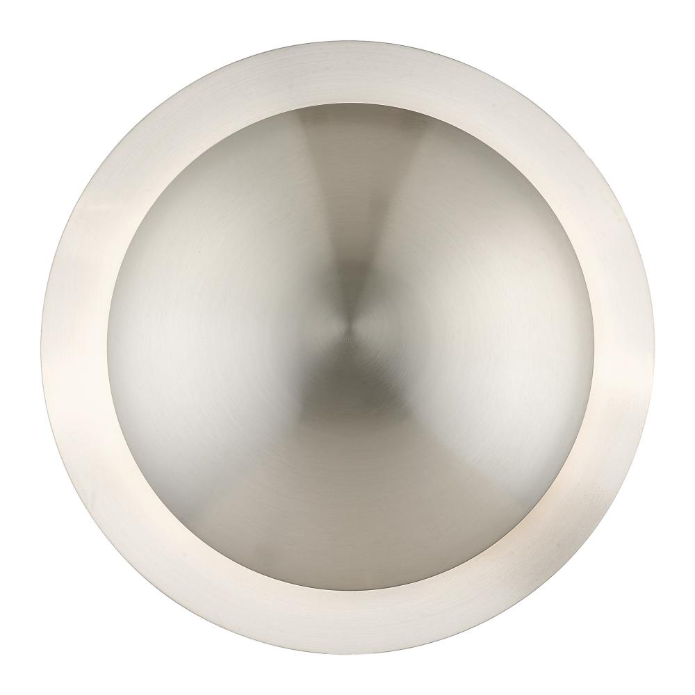 2 Light Brushed Nickel Medium Semi-Flush/ Wall Sconce