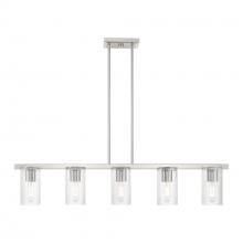 Livex Lighting 49275-91 - 5 Light Brushed Nickel Linear Chandelier