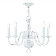 Livex Lighting 5005-60 - 5 Lt Antique White Chandelier