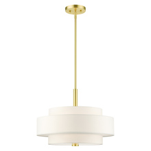 Livex Lighting 50874-12 - 4 Lt Satin Brass Chandelier