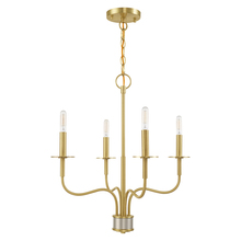 Livex Lighting 51324-12 - 4 Lt Satin Brass Mini Chandelier