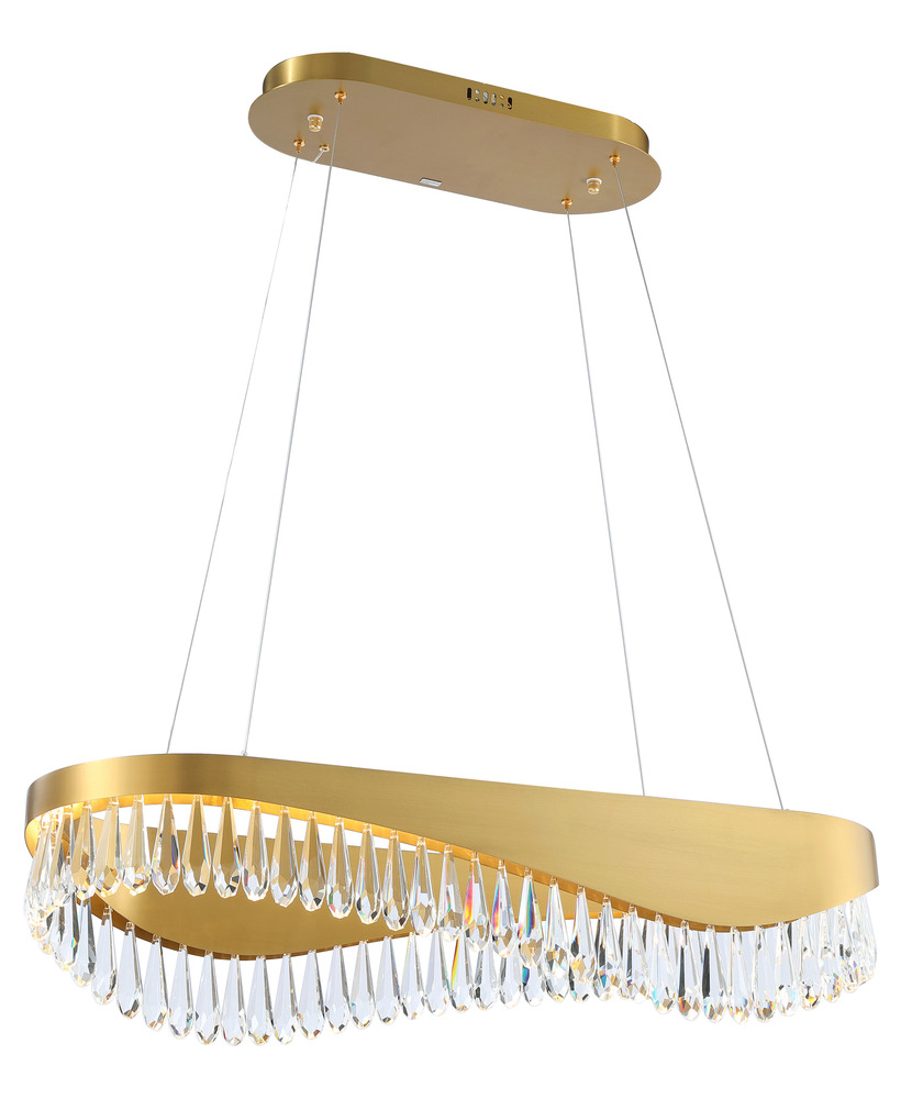 Venosa Small Long Chandelier - Gold