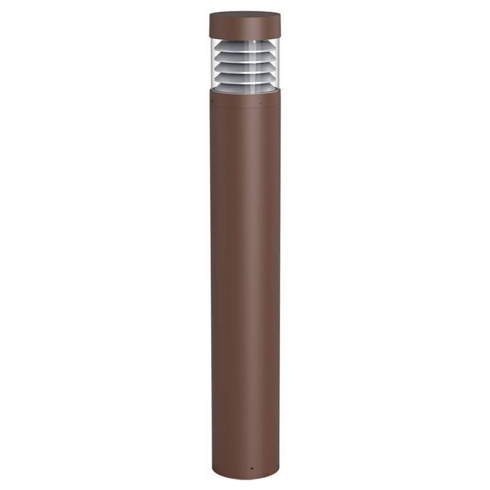 BOLLARD 42in ROUND FLAT TOP CONE REFL. CLEAR LENS ADJ. 12-22W 30/40/50K, BRONZE