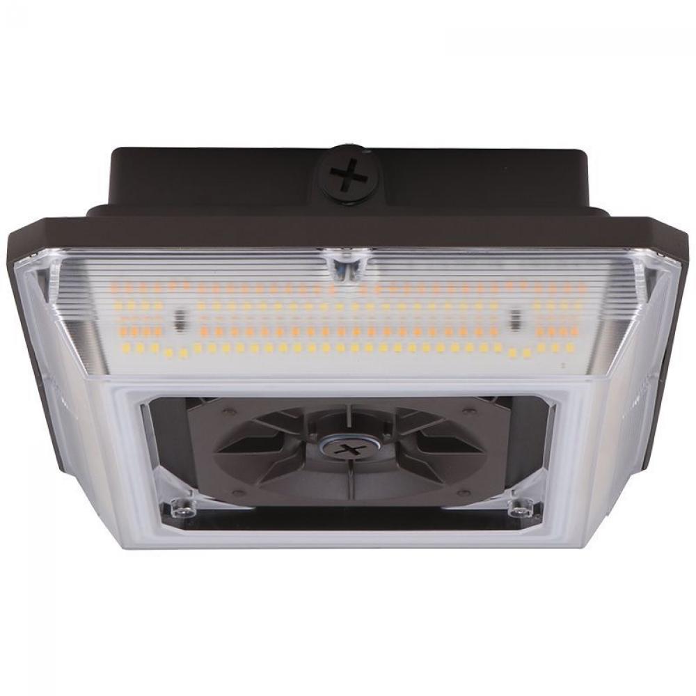 CANOPY GARAGE LIGHT, ANGLED BEAM, SELECTABLE 60/75/90W 30/40/50K 0-10V