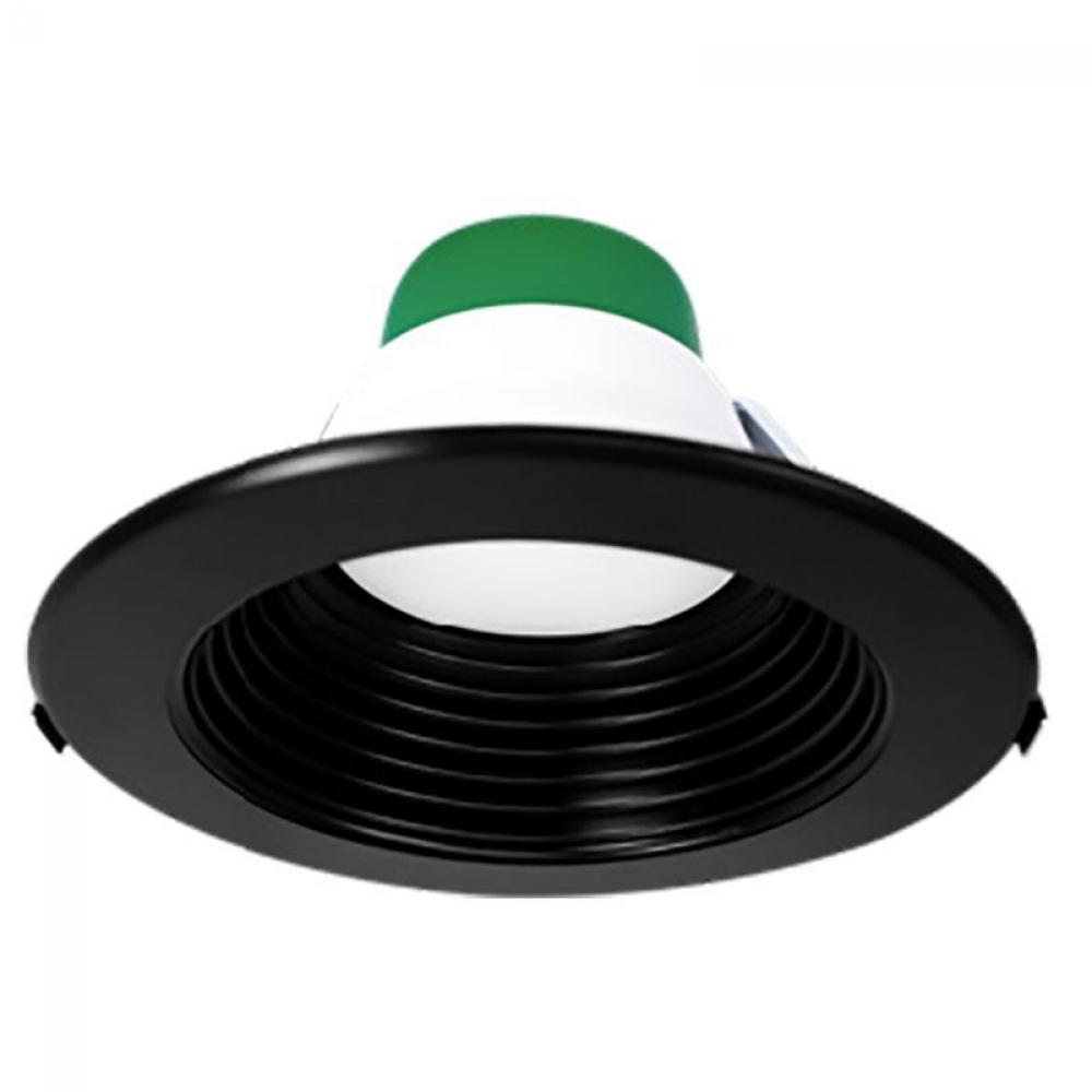 BUILDER SERIES SNAP-IN COMM. RECESSED LIGHT 10in BLACK TRIM+RING SET