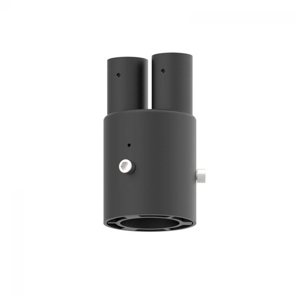 DAB 2in POLE ADAPTER FOR 2 BELL ARMS, BLACK