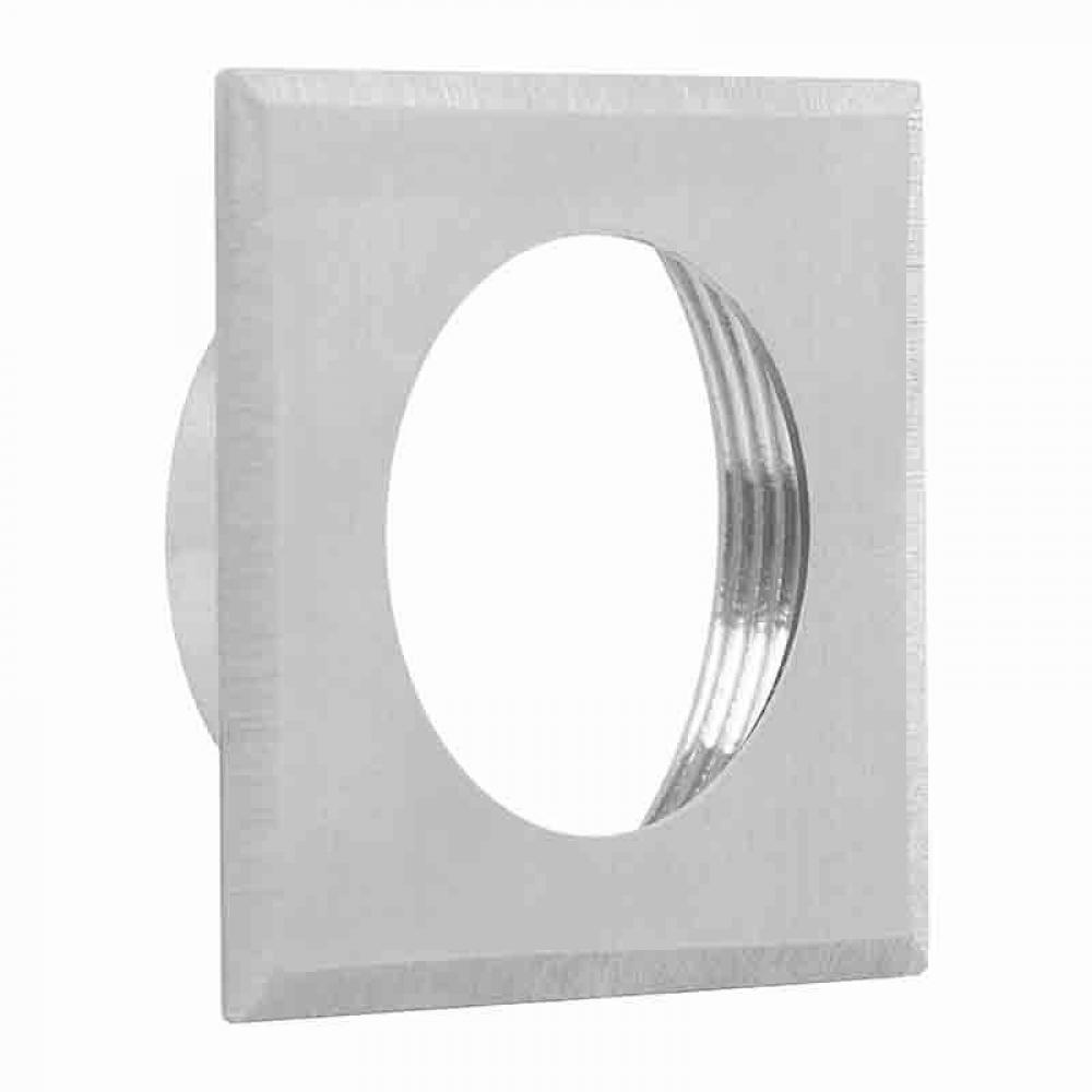 Square Stainless Steel Trim with Round hole, Brushed