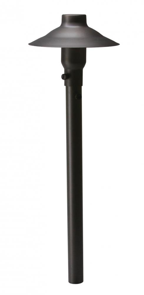 AREA LIGHT, 12V/20W SOLID BRASS, GU5.3 MR16, ANTIQUE BRONZE, W/ 3FT. CABLE & N/M SPIKE