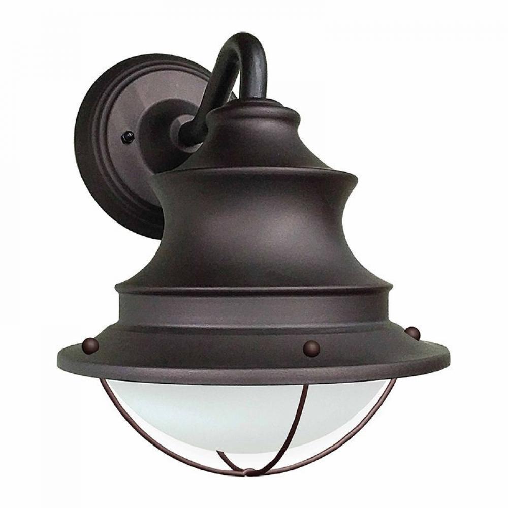 LED SEASIDE WALL LIGHT WITH WIREGUARD 12W 5CCT NON-DIM, ORB