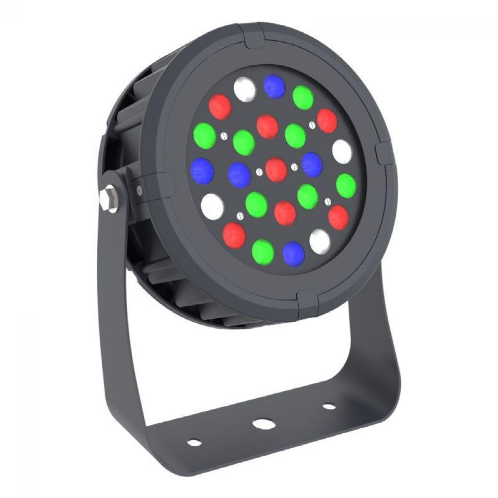 72W RGBW Black Round Flood Light