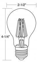 Westgate MFG C1 A19-FLA-7W-40K-D - A19 LED BULB, E26, 110~130V, 7W 700LM 4000K DIMMABLE